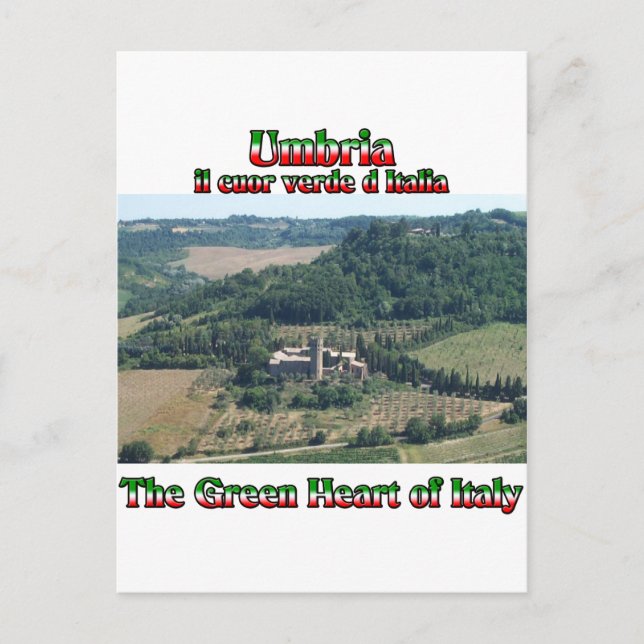 Carte Postale Ombrie le Coeur Vert de l'Italie (Devant)