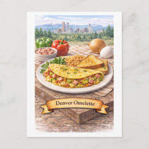 Carte Postale Omelette de Denver (Série de cuisine américaine)