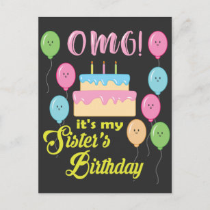 Cartes Postales Anniversaire Soeur De Originales Zazzle Fr