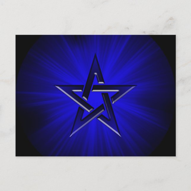 Carte postale Ominous Blue Pentagram (Devant)