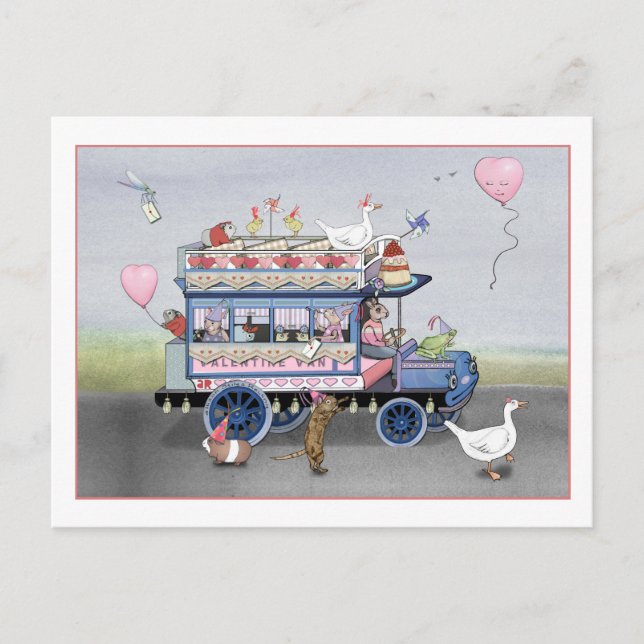 Carte postale Omnibus Heureuse Sainte-Valentin (Devant)