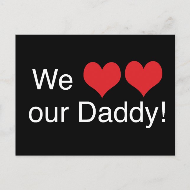Carte Postale On aime Papa (Devant)