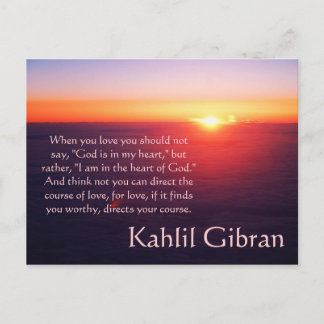 Carte Postale On Love - Le Prophète de Kahlil Gibran