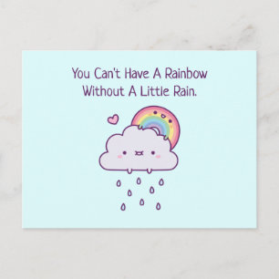Carte Postale On Ne Peut Pas Avoir Un Arc En Ciel Sans Un Peu De