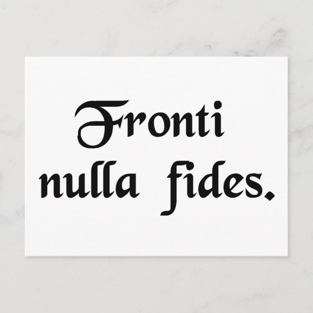 Carte Postale On ne peut pas compter sur l'apparence. (Devant)