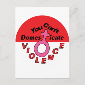 Carte Postale On ne peut pas dominer la violence - Conception fé