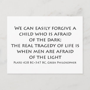 Carte Postale "On peut facilement pardonner à un enfant..."