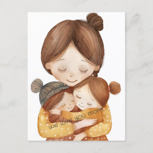 Carte Postale On t'aime maman