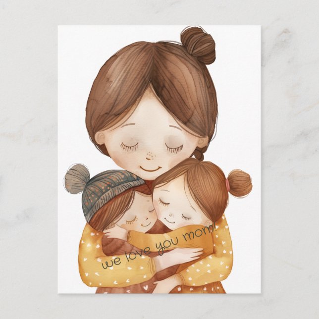 Carte Postale On t'aime maman (Devant)