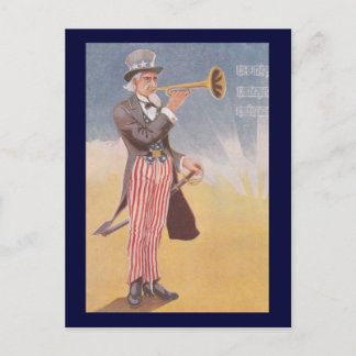 Carte Postale Oncle Sam Jouer Le Bugle