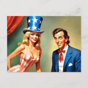 Carte Postale Oncle Sam USA drôle