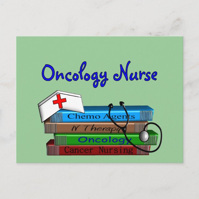 Carte Postale Oncolgoy Nurse "Books" Design (Devant)