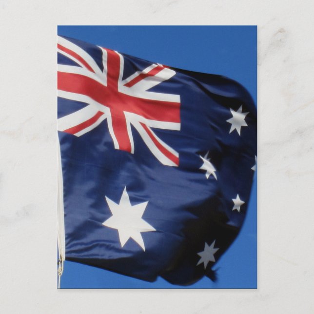 Carte Postale onde du drapeau aussie (Devant)