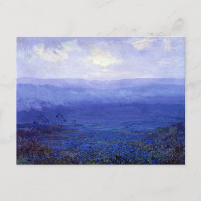Carte Postale Onderdonk - Bluebonnets en Texas (Devant)
