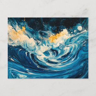 Carte Postale Ondes Abstraites