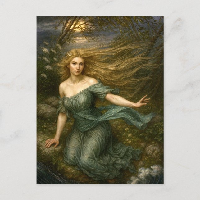 Carte Postale Ondine au clair de lune (Devant)
