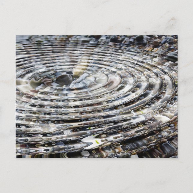 Carte Postale Ondulation de l'eau sur des cailloux (Devant)