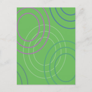 Carte Postale Ondulations (vert) Design abstrait