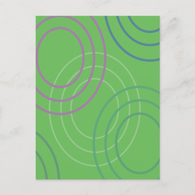 Carte Postale Ondulations (vert) Design abstrait (Devant)