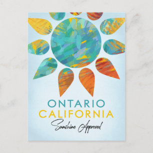 Carte Postale Ontario California Sunshine Travel