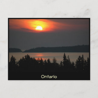 Carte Postale Ontario - Coucher de soleil du lac Supérieur - Car