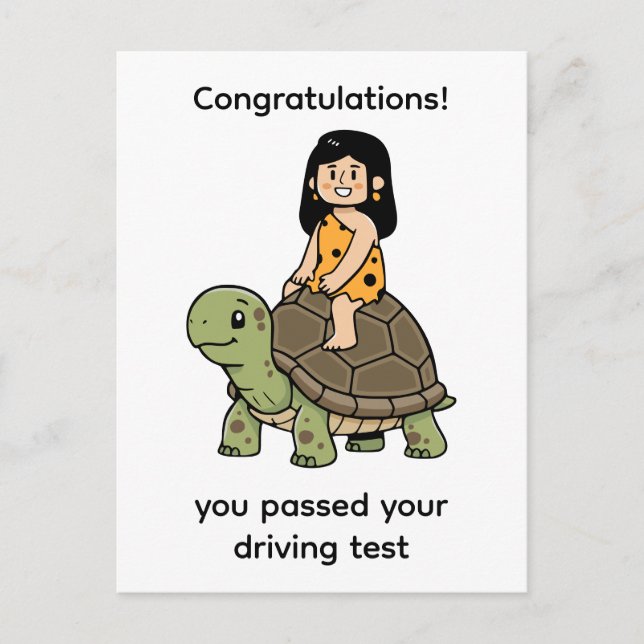 Carte Postale Oona et la tortue (Devant)