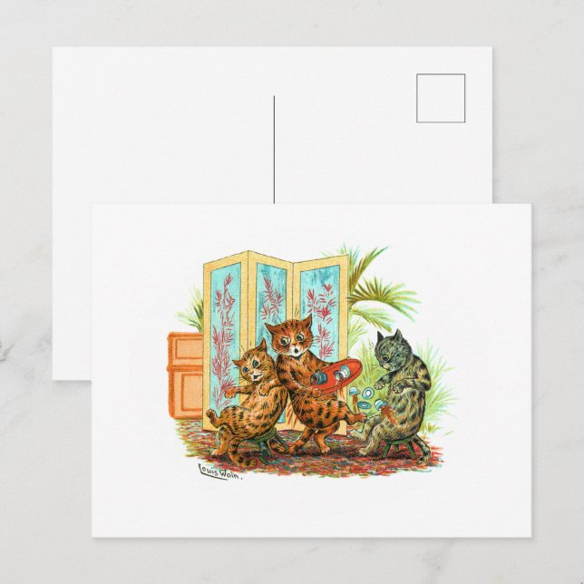 Carte Postale Oops Cat-astrophe Louis Wain (Devant / Derrière)