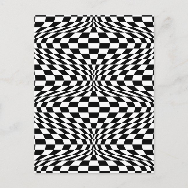 Carte Postale Op Art Checks (Devant)