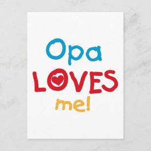 Carte Postale Opa aime mes t-shirts et cadeaux