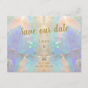Carte Postale Opal Quartz Gem Enregistrer Le Faire-part de maria