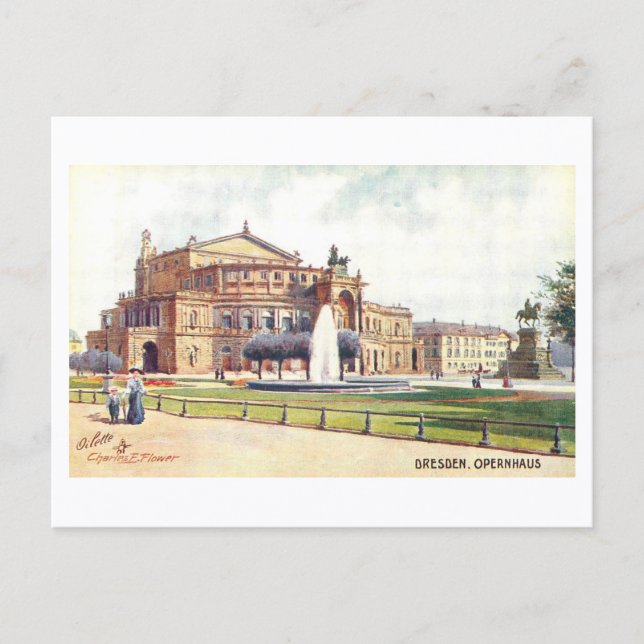 Carte Postale Opéra de Dresde, Allemagne (Devant)
