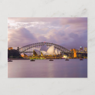 Carte Postale Opéra de Sydney et Harbour Bridge