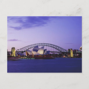 Carte Postale Opéra de Sydney et Harbour, Nouvelle-Galles du Sud