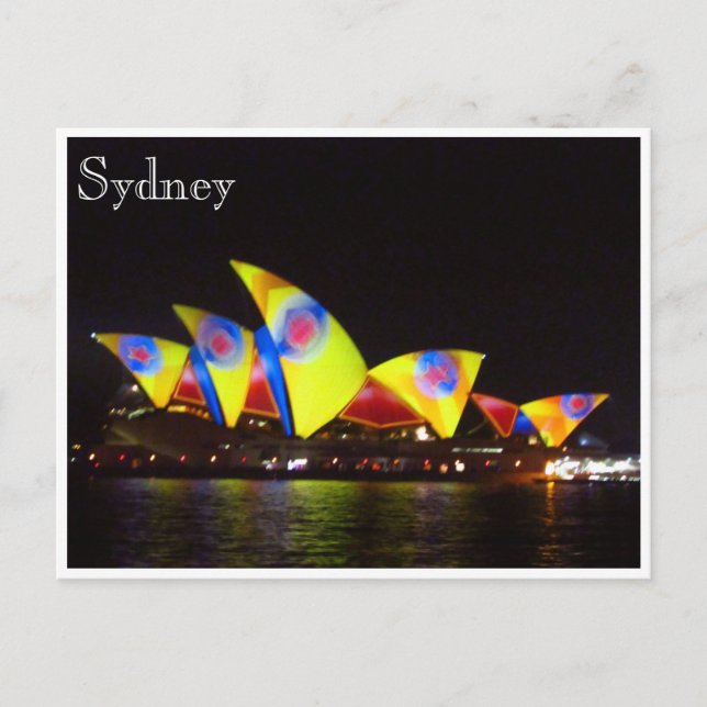 Carte Postale opéra de sydney jaune (Devant)