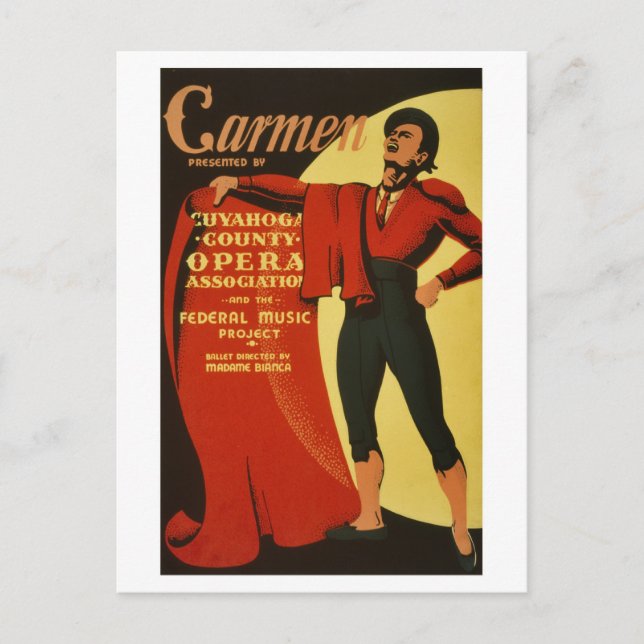 Carte Postale Opéra et ballet vintage Carmen (Devant)