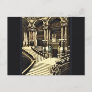Carte Postale Opéra, grand escalier, Paris, France