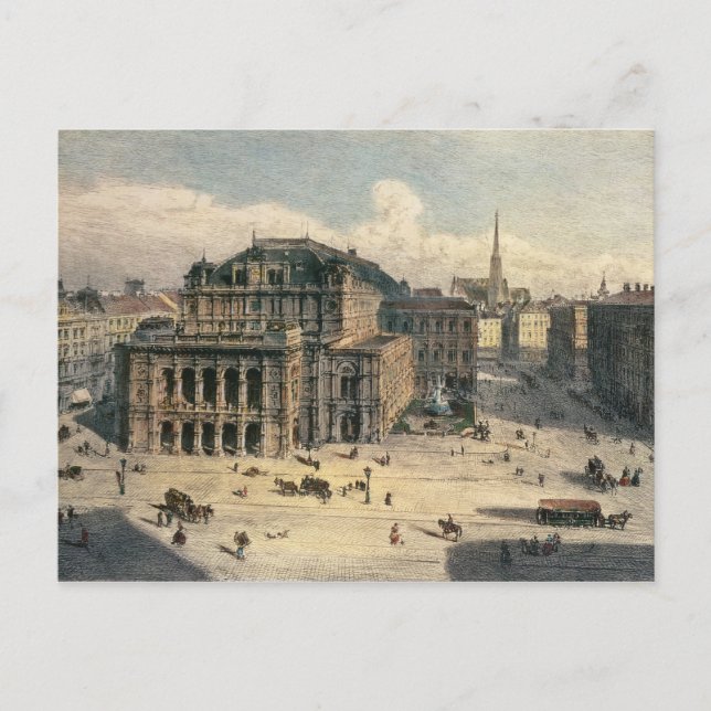 Carte Postale Opéra national de Vienne, vers 1869 (Devant)
