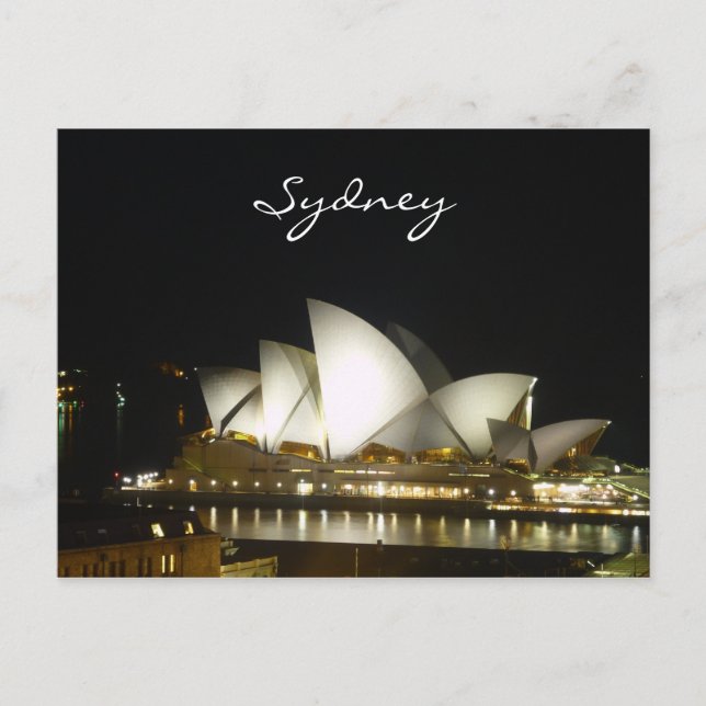 Carte Postale opéra nocturne de sydney (Devant)