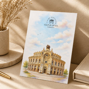 Carte Postale Opéra Semper Allemagne Monument Historique Emblé
