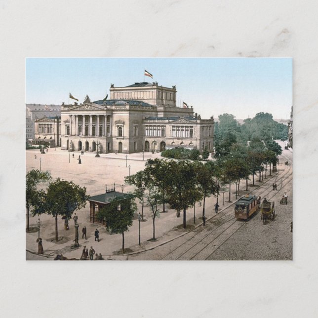Carte Postale Opernhaus, Opéra, Leipzig, Allemagne (Devant)