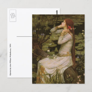 Carte Postale Ophelia by the Pond by John William Waterhouse