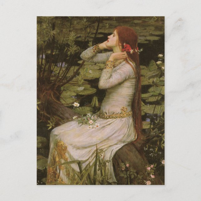 Carte Postale Ophelia by the Pond by John William Waterhouse (Devant)