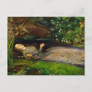 Carte Postale Ophélie, 1851 par John Everett Millais
