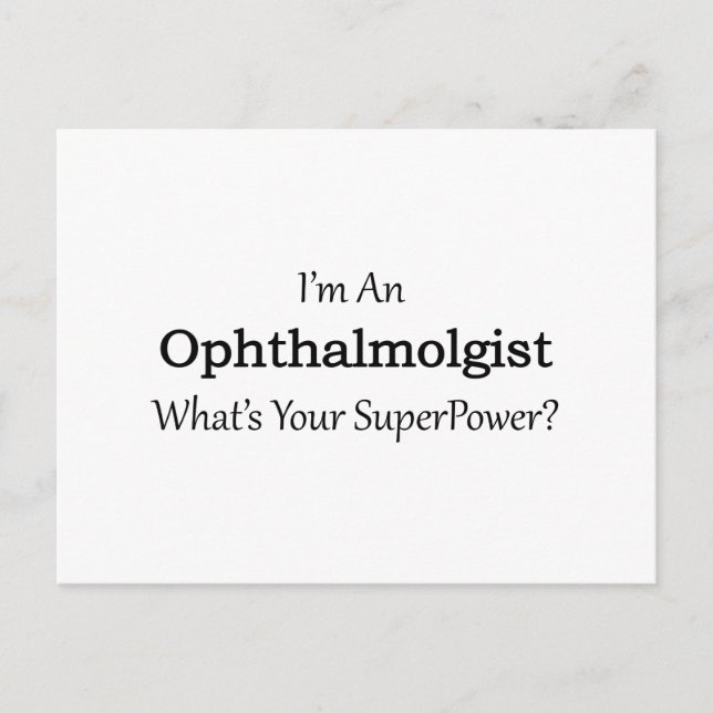 Carte Postale Ophthalmologue (Devant)