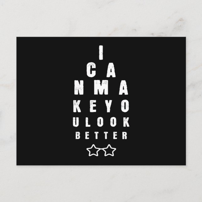 Carte Postale Optician Look Mieux Optician lunettes (Devant)