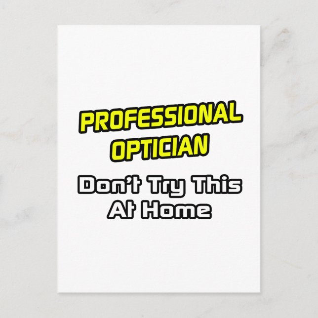 Carte Postale Opticien Professionnel .. Plaisanterie (Devant)