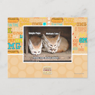 Carte Postale Options d'affichage de la page