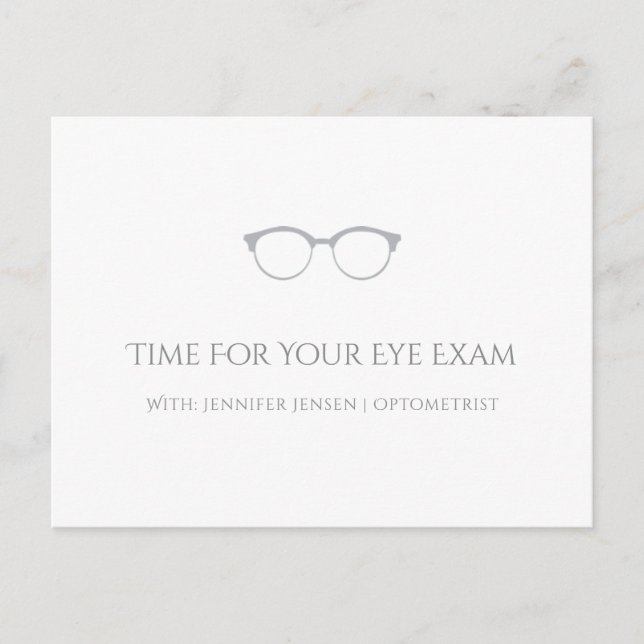 Carte Postale Optométriste moderne Simple Lunettes de vue Nomina (Devant)