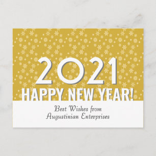 Carte Postale OR moderne   Les flocons de neige   Bonne année   