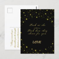 Or personnalisé et étoiles brillantes sur noir